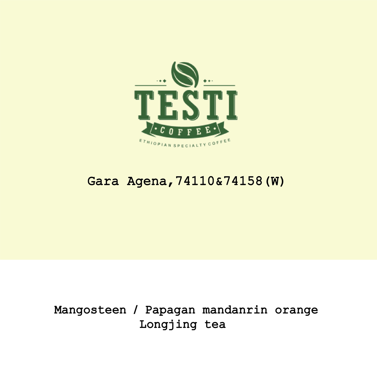 New Crop|Ethiopia Bura Sidama Gara Agena 74110&74158 Washed