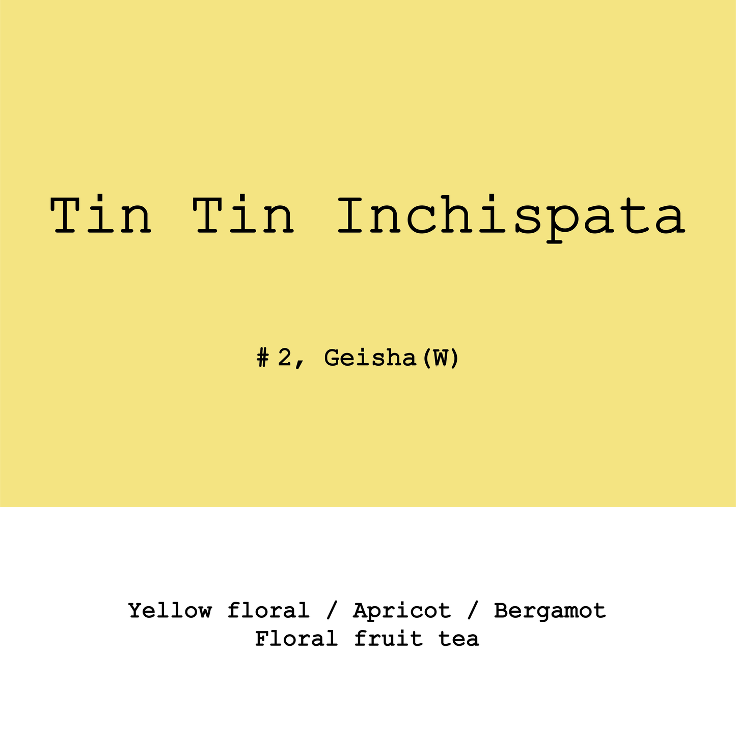 Peru Tintin Inchispata Geisha Lot2 Washed
