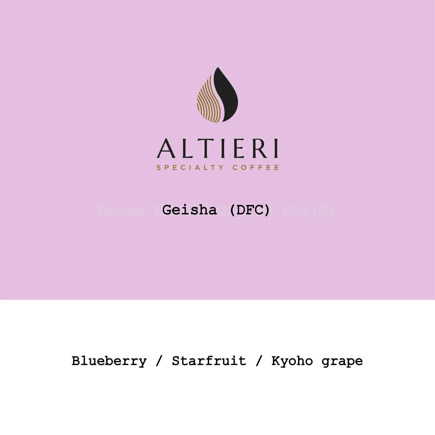 2026 New Crop Panama Altieri- Mima Estate Alessa Plot Geisha Dry fermentation cold natural