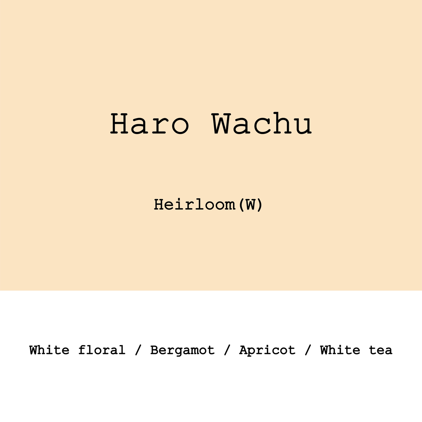 Ethiopia Haro Wachu Heirloom Washed G1