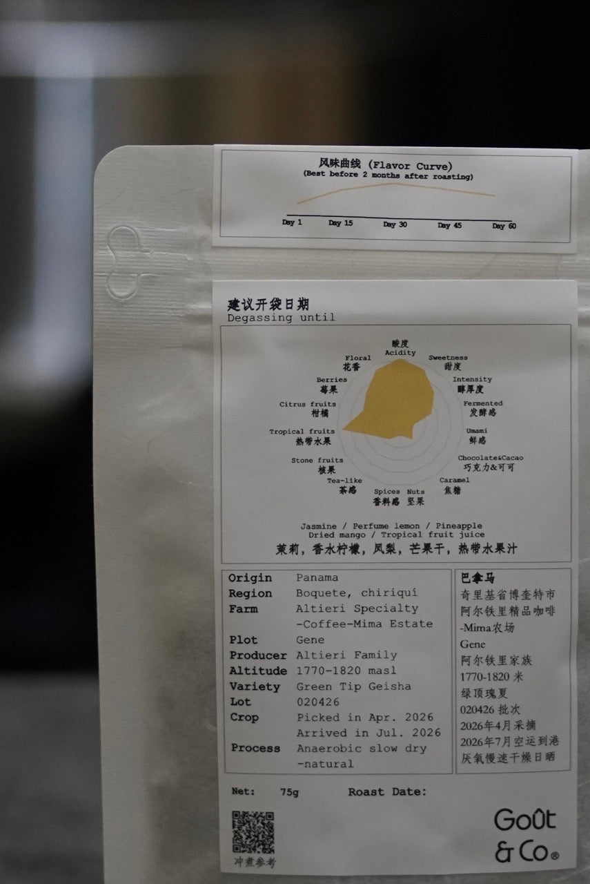 Panama Altieri- Mima Estate Gene Plot Geisha Anaerobic slow day natural #020426