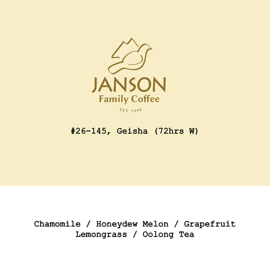 Panama Janson-Hacienda Las gunas Lot26-145 Geisha 72hrs Classic washed