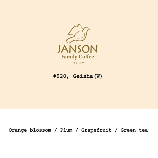 New Crop|Panama Janson Family Coffee Los Alpes Geisha Classic Washed #920