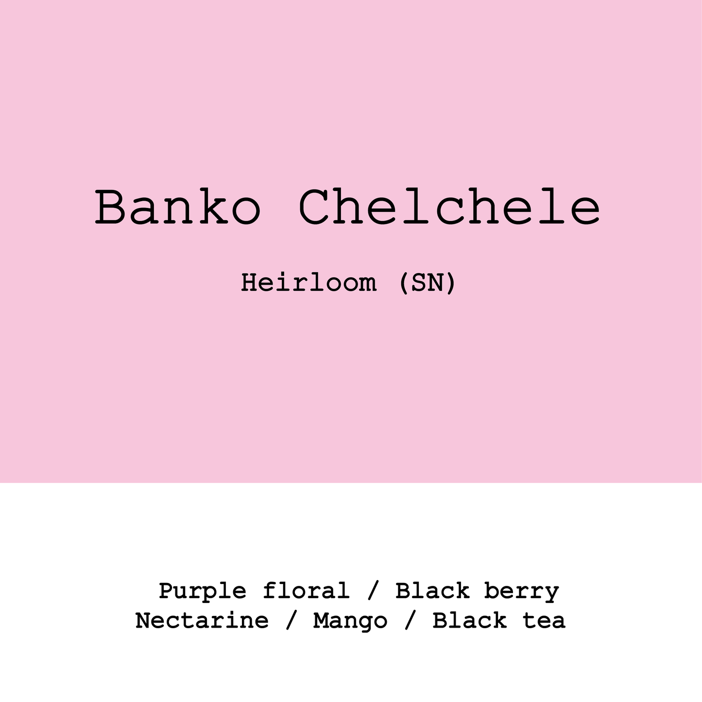 Ethiopia Banko Chelchele Heirloom Super natural