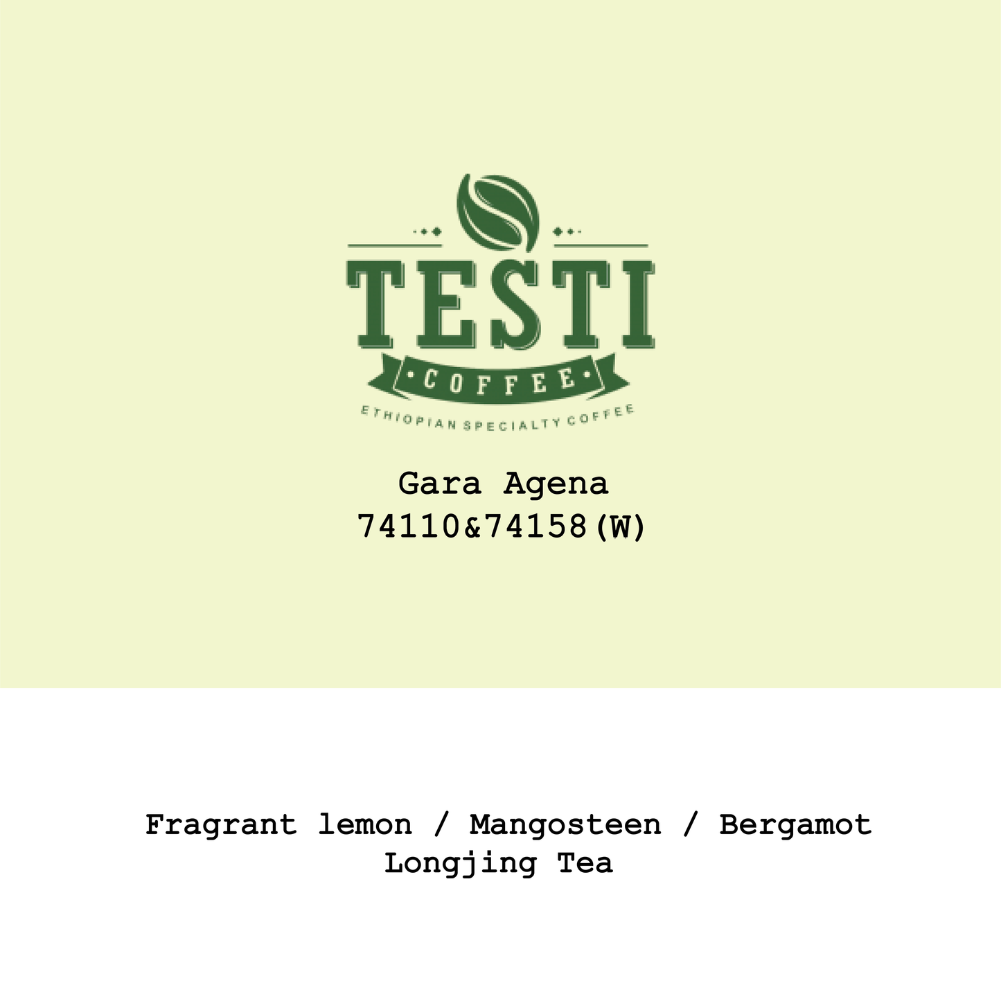 2026 New Crop Ethiopia Gara Agena 74110&74158 Washed