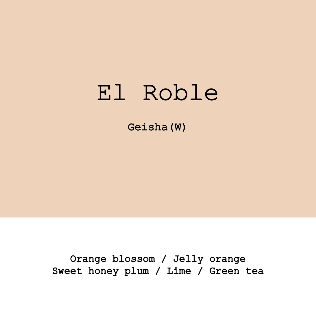 Colombia El Roble Geisha Washed